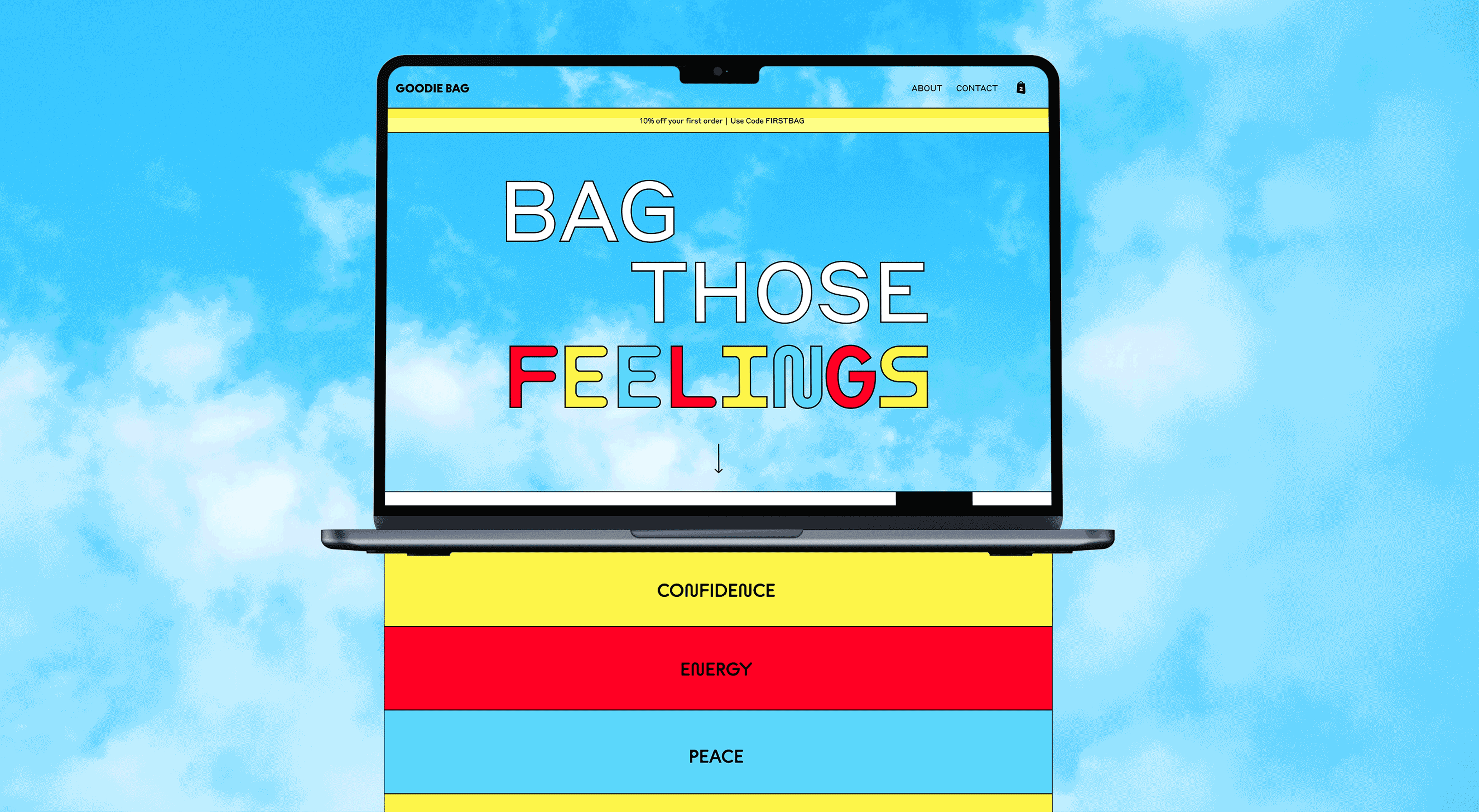 Goodie Bag web design and branding