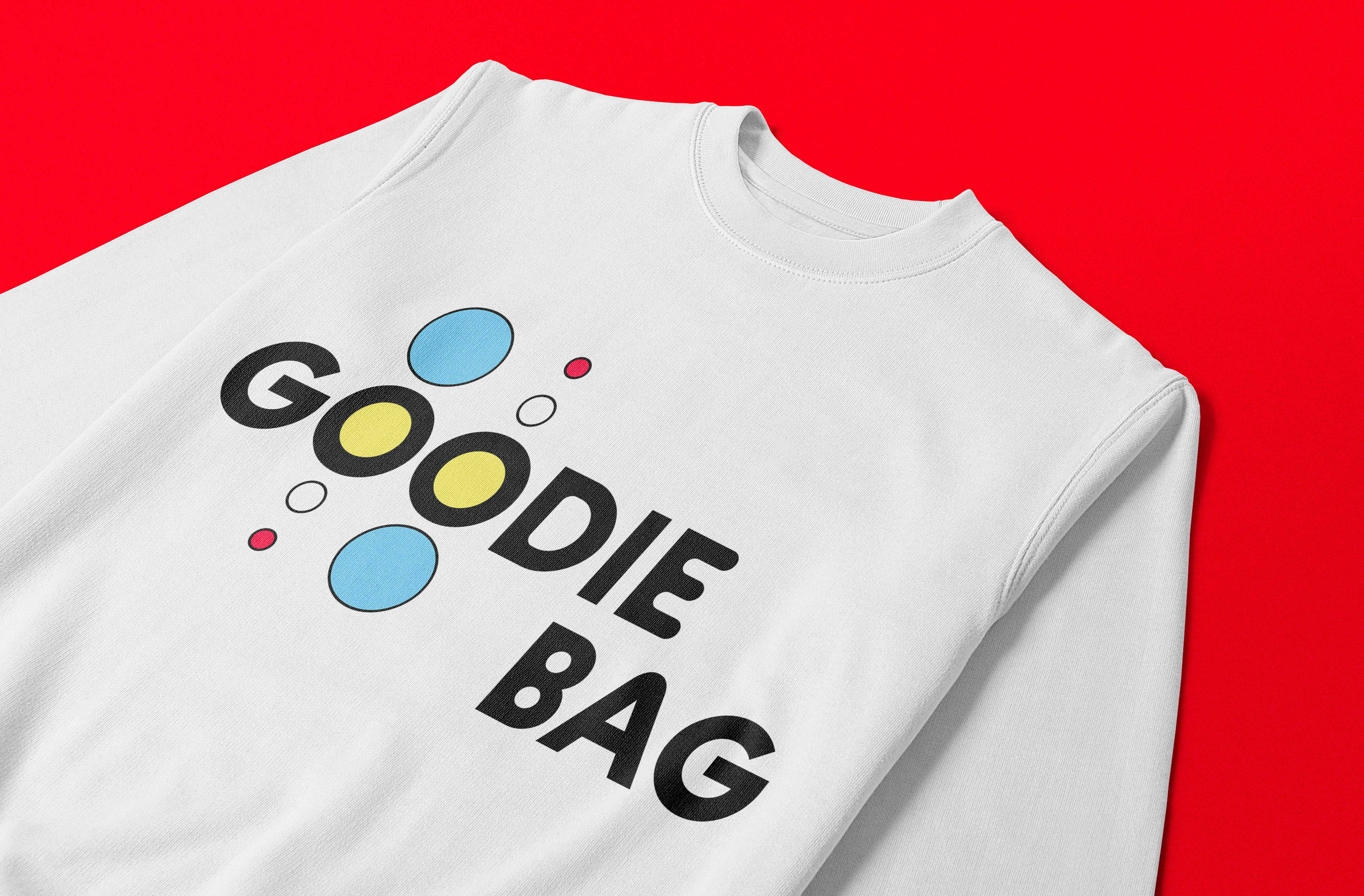 Goodie Bag sweatshirt branding mockup
